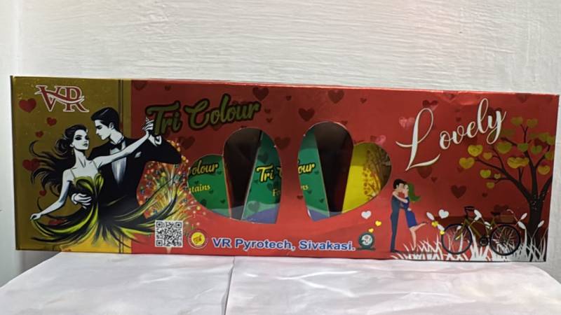 Tri Colour Crackling Fountains