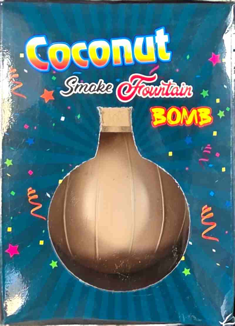 Coconut fountain bomb